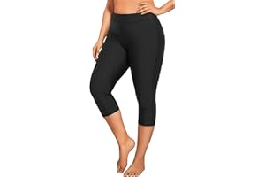 Pinup Fashion Swim Pants Women - Swimming Capris High Waisted Swimsuit Leggings UV Swimwear Tights