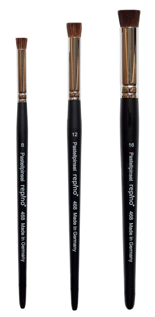 Repino Pastel Brush Set Artist Brush Set Round Size 8, 12 and 16