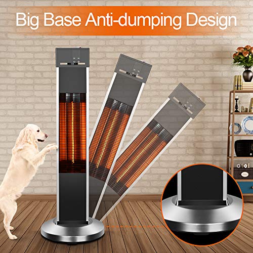 TRUSTECH Patio Heater Space Heater Electic Infrared Heater w/Remote, 24