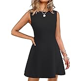 OKIFOIR Women's Boat Neck Formal Short Dresses Summer Sleeveless A Line Elegant Mini Cocktail Party Dress 2025