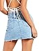 just quella Women's Casual Denim Short Skirt 9110 (S, Blue)