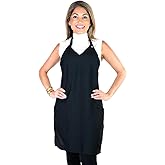 Betty Dain Silhouette Stylist Apron in Black for Salon Hairstylist and Professional Cosmetology Featuring a V-Neck Design | Water Resistant, Lightweight Polyester with Adjustable Snap-Closure