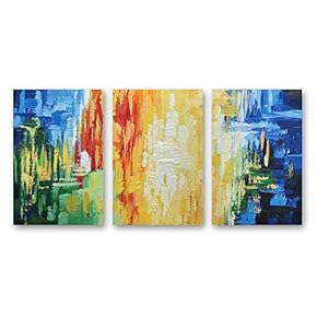 3 Panel Canvas Wall Art Abstract Pictures Home Wall Decorations for Bedroom Living Room Paintings Canvas Prints Framed - 16"x24" x 3 Panels