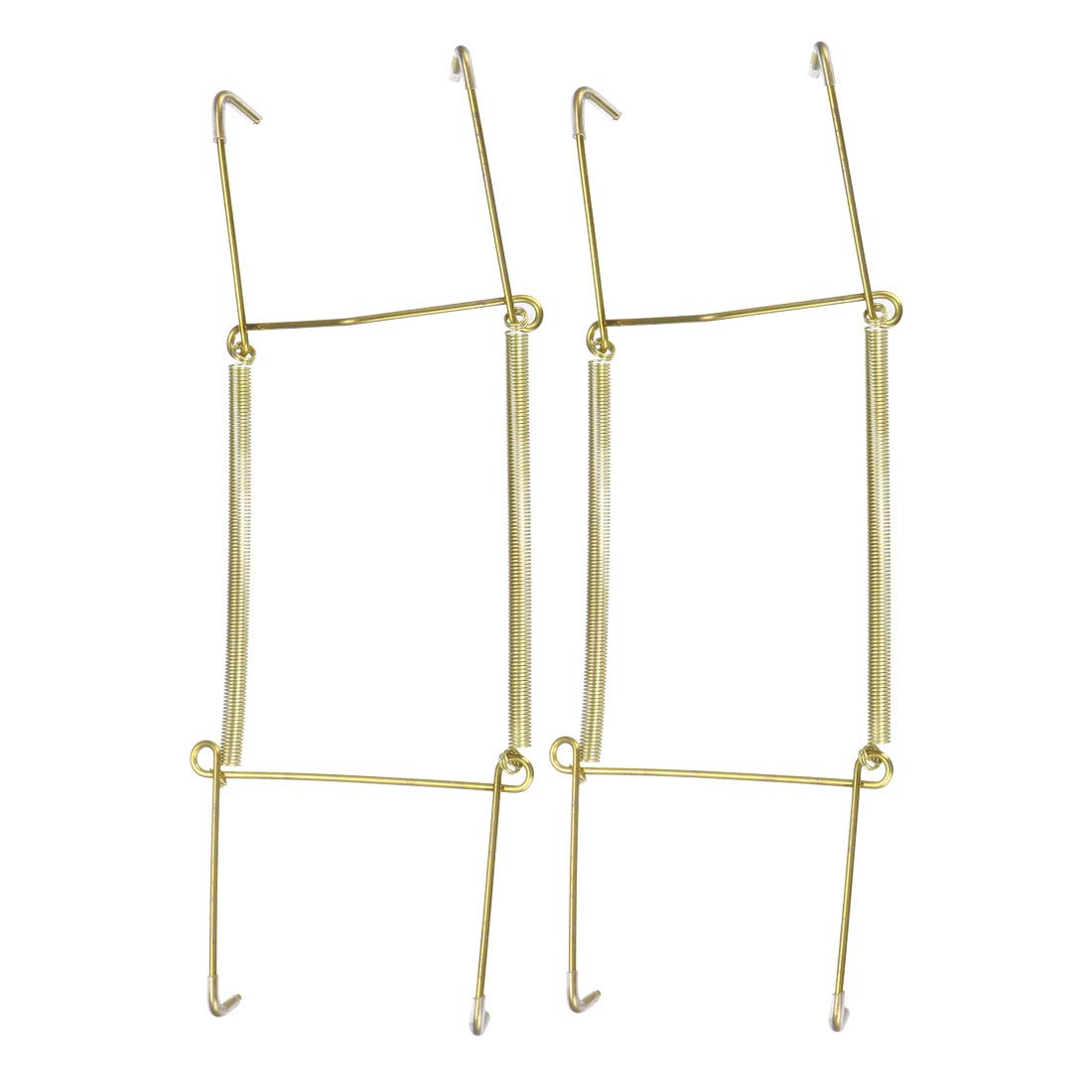 sourcing map Plate Hanger, 10-inch U Type Zinc Plated Invisible Wall Decorative Hooks with Tip Protectors, 2 Pcs