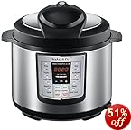 Instant Pot IP-LUX60 v2 6-in-1 Programmable Pressure Cooker, 6-Quart 1000-Watt (Discontinued)