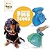 Dog Poop Scoop with Waste Bag Dispenser, Compact Portable Design for Easy Storage, 10 Refill Poop Bags, Green