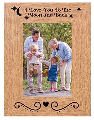 I LOVE YOU TO THE MOON AND BACK 6 x 4 PHOTO Picture FRAME Gifts Presents Ideas for Him Her Birthday Valentines Mothers Fathers Day