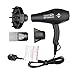 Professional Infrared Ionic Hair Dryer, Blow Dryer with Diffuser, Concentrator and Comb, 1875w Powerful Hair Dryer Faster Drying, 2 Speeds 3 Heat with Cool Shot Button, Black