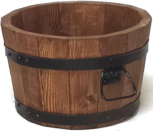 Wooden Trough Planter Garden Plant Pot 100% Wood (B35XH21) Colour Nut