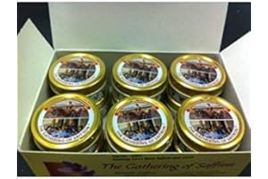 AIVA WE BELIEVE IN QUALITY The Gathering of Saffron Brand Saffron, 1 gm X 12 tins Pure Spanish, Imported by Aiva Products With 2D Barcode