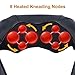 NURSAL Shiatsu Neck Shoulder Massager Electric Back Massage with Deep Kneading Massage for Muscles Pain Relief Heat Therapy Massager With AC & Car Adapter for Home Office Car Use