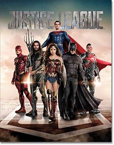 Desperate DC Comics Justice League Movie Wonder Woman Superman Batman The Flash Aquaman Cyborg Tin Collectible Sign