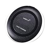 Fast Wireless Charger, Amicool Ultra-slim Circular Crystal Portable Wireless Charging Pad for Galaxy S6/S6 Edge Plus,S7/S7 Edge,Note 5[Adaptive Fast Charger] and Standard Qi-enabled devices