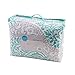 Comfort Spaces Coco 3 Piece Quilt Coverlet Bedspread Ultra Soft Printed Damask Pattern Hypoallergenic Bedding Set, Full/Queen, Teal - Grey