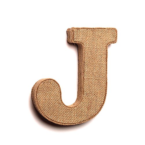 The Country House Collection 7" Primitive Wall Decor Letters (Burlap, J) - Thumbnail 2