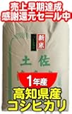 【送料無料】令和１年産　高知県産コシヒカリ　22.5kg【白米】　★残留農薬ゼロ（未検出）米!!!