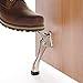 Easy Pedal Kick Down Door Stop Stopper Easy Step Door Kick Doorstop,Premium Quality,Height-Adjustable Rubber Foot,4 Inch (Stain Nickel, 4 Inch x 1 Pack)