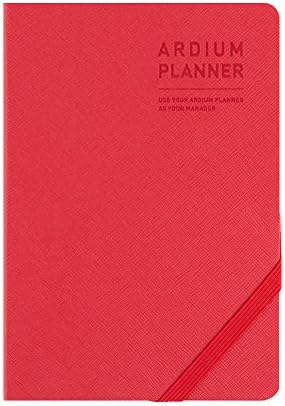 Ardium 2017 Date Medium Notebook Scheduler Planner Diary Business Meeting (Red)