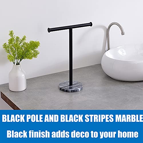 neutral brand Countertop Towel Rack with Heavy Marble Base TShape
