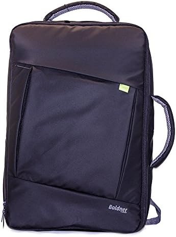 Premium Black Laptop Backpack or Messenger Bag, 2 Big Compartments Plus Cell Pocket, Stylish and Tough Made with 420D Grounding Nylon with Soft Lining of Polyester/Cotton, Fits Laptops Up To 15.6''