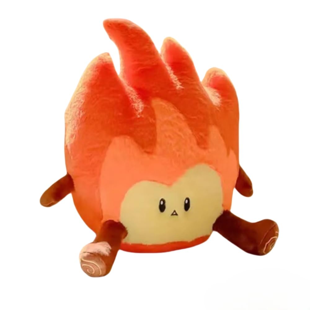 48cm Funny Campfire Plush Toys,Soft Simulation fire pile flame pillow,Fake Fire Firewood Plush Pillow for Outdoor Camping Room Decor - for Boys and Girls Christmas,Birthday Gift (Bonfire Plush D)
