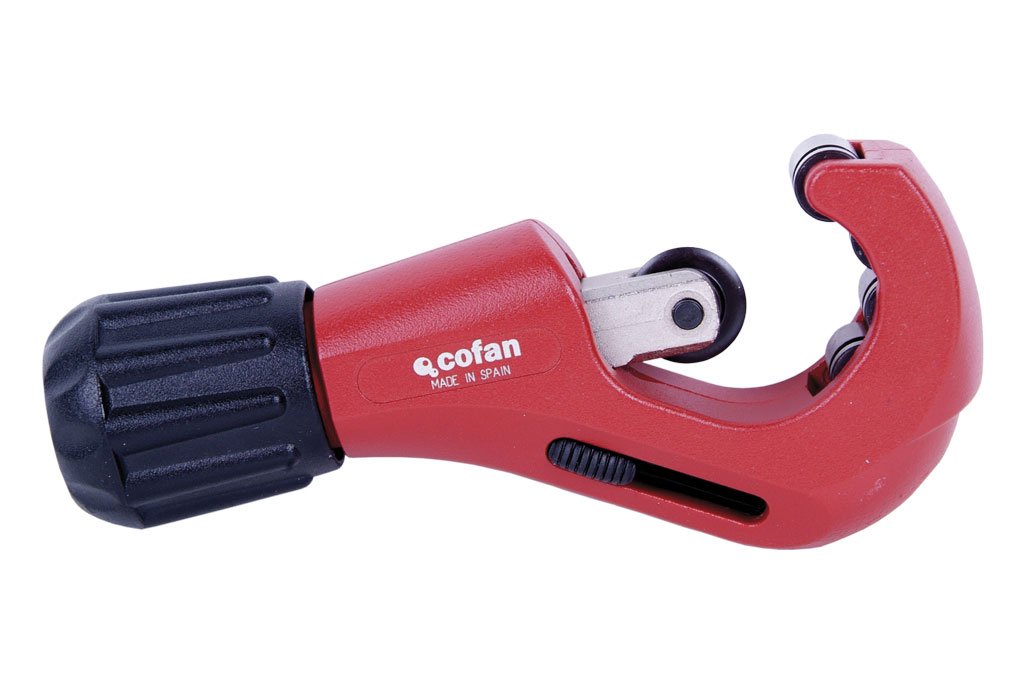 Cofan Tube Cutter with 4 Rollers | Two Diameter Measurements | ICS System (Instant Change System) | with NOGA Rewinder