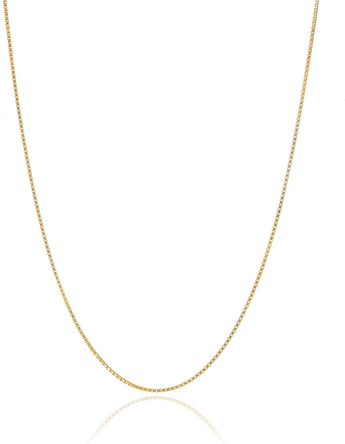 Bling For Your Buck 18K Gold Over Sterling Silver .8mm Thin Italian Box Chain Necklace 14" - 40"