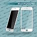 Klearlook Privacy Screen Protector Compatible with iPhone 6 Plus / 6s Plus Front Anti Spy Filter 3D Full Coverage Tempered Glass Protector and Back Matte PET Protector (White Frame)
