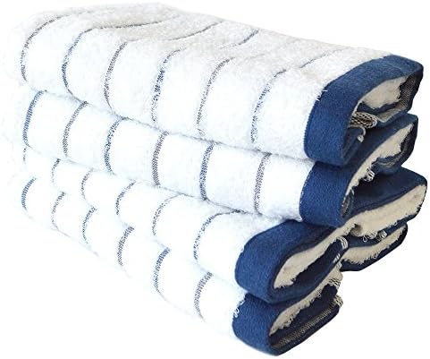 CYBERL / Oruta Japanese Hand Towel Set of 4, Navy