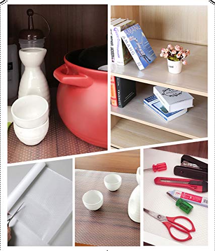 image for FIGROL Ribbed 2 Rolls Drawer and Shelf Liner,Non-Adhesive Waterproof C