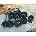 King Canopy 10-Piece Ground Anchor Kit,15-inch Steel Powder Coated, Auger Style w/100 feet of Rope, Black, A10200