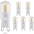 Sriomny 6 Pack G9 LED Bulb 2W (Equivalent to 20W Halogen lamp) T4 G9 Cool White 6000K 120V G9 Base, Crystal Chandelier, 360° Omni-Directional Lighting, Home Lighting, Non-dimming 200 lumens