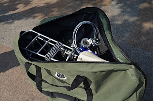 Uelfbaby Bicycle Travel Case Soft Bike Transport Travel Bag Transitory Bicycle Carrying Case with Accessory Bag for Folding Bike Foldaway Bicycle - Thumbnail 5