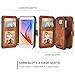 Galaxy S7 Case, CORNMI 14 Card Slot Wrist Shoulder Bag Flip Leather Detachable Magnetic Wallet Case For Samsung S7 (Brown)