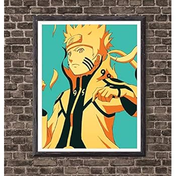 Legend of Ninja Uzumaki Naruto Canvas Art Print for Home Decoration,8 x 10 Inches,No Frame