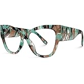 VOOGLAM Oversize Cateye Blue Light Glasses for Women Anti Eyestrain Dry Eyes Computer Phone TV Eyewear Elektra