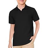 ZDC Boys Polo Shirts Summer Short Sleeve Tee for Kids Regular Fit Boy Golf Tees