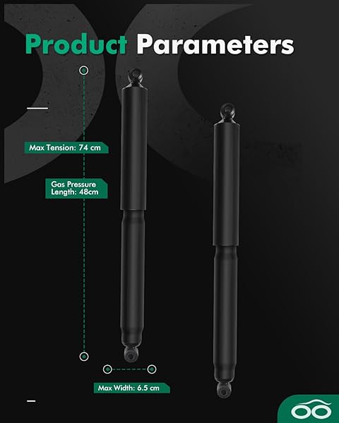 SCITOO SHOCKS, REAR GAS STRUTS SHOCK ABSORBERS FIT FOR 2005 2006 2007 2008 2009 2010 2011 2012 FOR FORD FOR F-250 SUPER DUTY,2005 2006 2007 FOR FORD FOR F-350 SUPER DUTY 349146 911265 SET OF 2