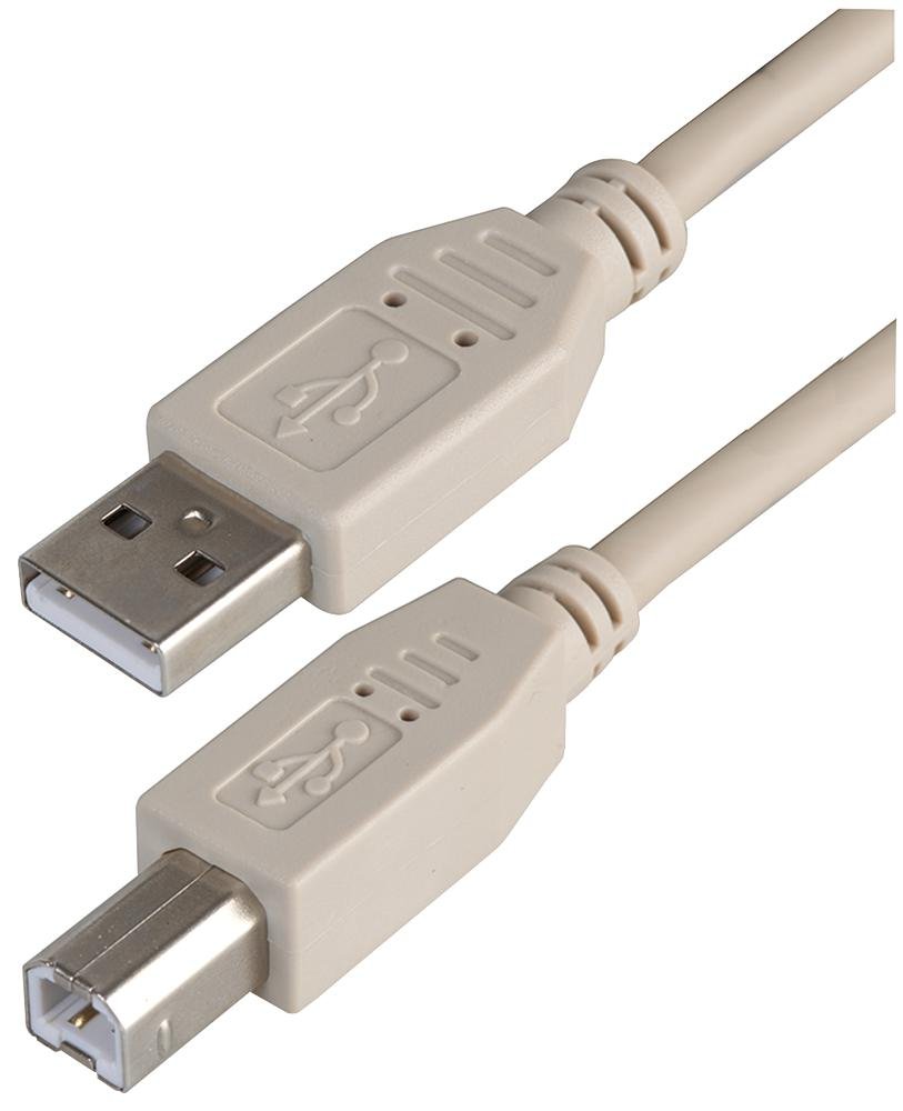 Pro Signal PSG91427 USB 2.0 A Male to B Male Cable, 5 m, Grey, 5m