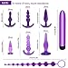 Bantie 8PCS Anal Butt Plugs Trainer Kit Beginner Set Medical Silicone Prostate Massager(Purple)