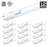 Hyperikon T8 T10 T12 LED 4FT Tube Light, 12 Pack