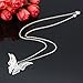 Usstore Women Pendant Lovely Silver Butterfly Pendant Chain Necklace Alloy Jewelry Gift