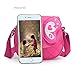 Zicac Butterfly Crossbody Bag Cute Purse with Zipper Pull Little Girls Purses (Pink)