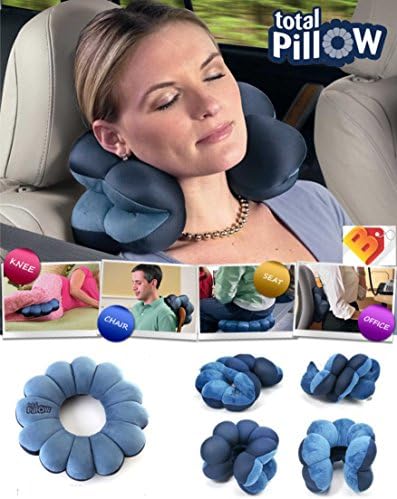 EVANA Multi-use Vivid Plum Flower Shape Cotton Cushion Vogue & Classic Neck Massage Pillow (Multicolour, 43 cm or 72 cm)