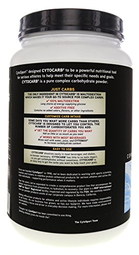 CytoSport CytoCarb 2, 100% Complex Carbohydrate Powder, 1.98 lbs. (Pack of 4)