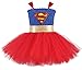 Tutu Dreams Hero Costumes for Toddler Girls Red and Blue (L Super)