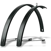 SKS GERMANY Edge AL46 Aluminum Bicycle Fender Set | SKS Edge AL 46 Aluminum Fender Set for 700c Bikes, Black, Disc Brake Compatible