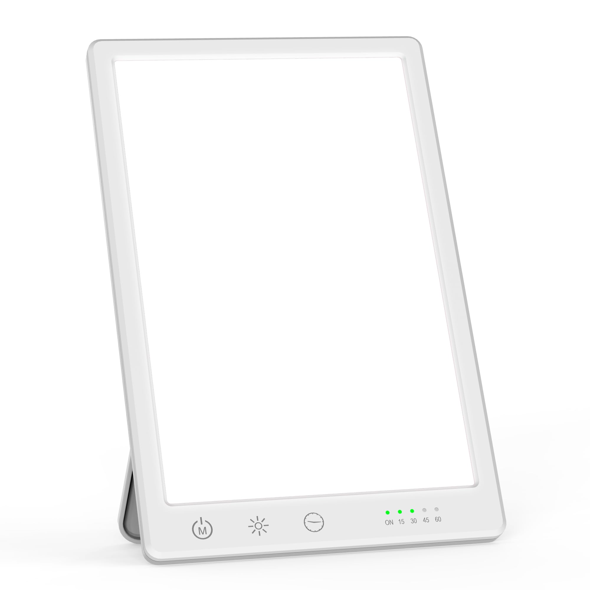 panergy Light Lamp, UV-Free 16000 Lux Simulated Sunlight, Sun Lamp with 3 Color Temperature, 4 Brightness Levels & Timers, Touch Control Sunlight 45 Degree Foldable Stand for Home Office, White