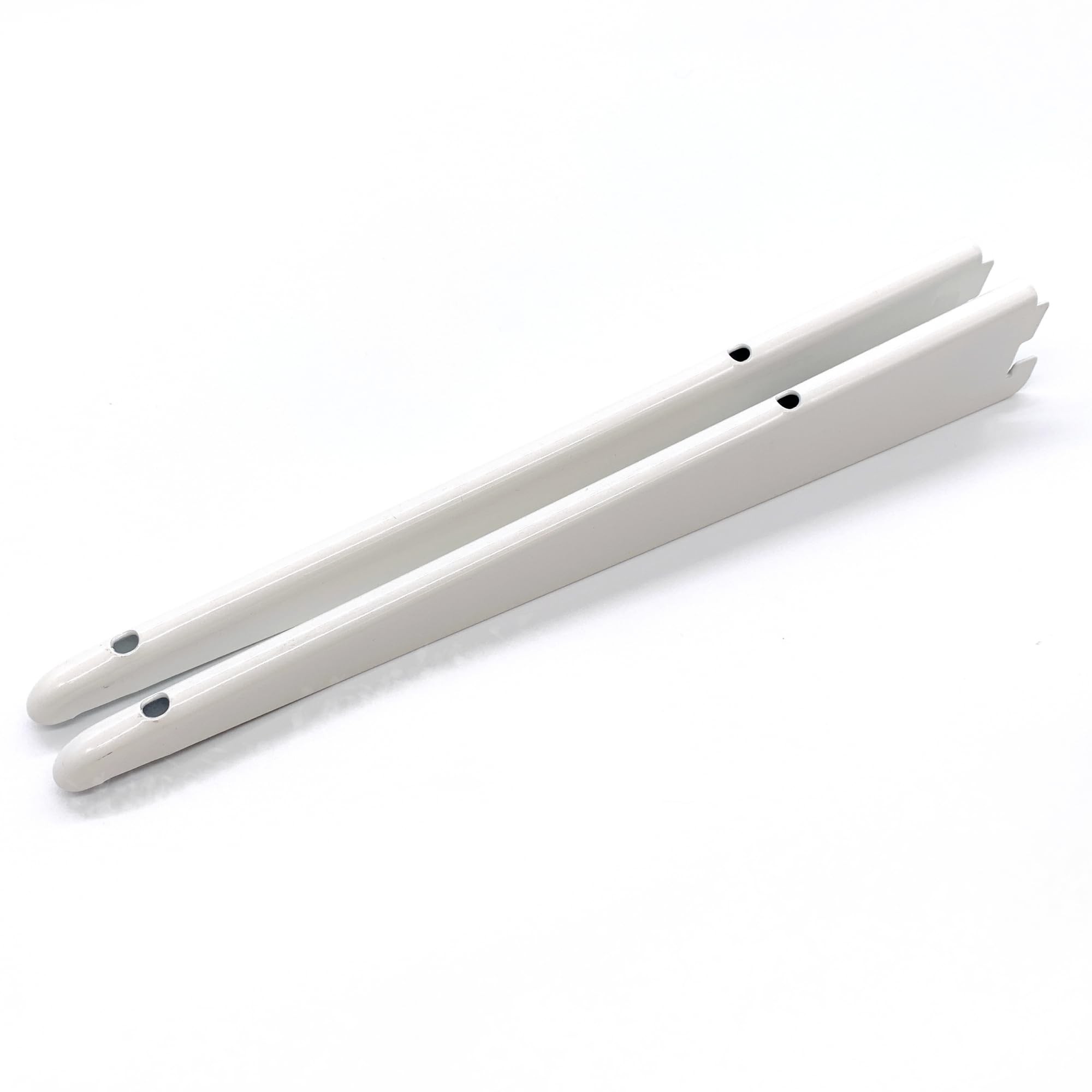 EAI Twin Slot Wall Mounted Shelving Bracket - Pack of 2, White, 320mm | Strong, Heavy Duty Steel Shelf Bracket | for Shed, Garage, Indoor Storage | Easy to Install Rack
