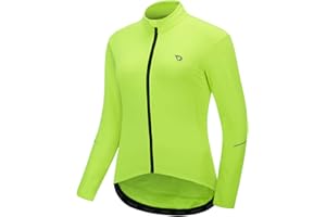 baleaf Women's Thermal Cycling Jersey Long Sleeve Winter 4 Pockets Bike Fleece Jackets Windproof Reflevtive Cold Weather